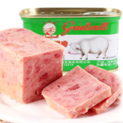 长城牌（Greatwall BRAND）小白猪午餐肉火腿罐头198g特产猪肉罐头速食品下饭菜火锅早餐搭档 猪肉罐头198g