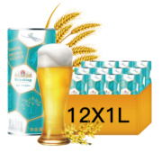 凯撒王 世界杯版 原浆精酿 高度白啤酒 凯撒啤酒集团监制 凯撒世界杯桂花白啤(1L*12)