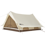 牧高笛（MOBIGARDEN）户外轻奢露营大空间棉布屋脊帐篷纪元150 象牙白