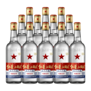 红星 二锅头 白瓶大二 56度500mL*12瓶 整箱 清香型 新老包装随机发货