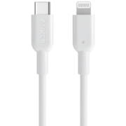 ANKER安克 MFi认证苹果数据线适用iphone14/13等手机快充充电线 20W/30W充电器Type-C转Lighting 1.8m白