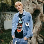 限尺码：gxgjeans  男士水波纹牛仔外套 11C121001L264