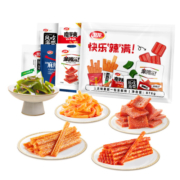 卫龙辣条快乐辣满礼包876g休闲零食品小吃海带亲嘴烧魔芋爽豆干