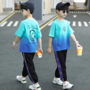 童装男童夏装短袖套装2023新款潮洋气中大儿童两件套男孩韩版运动
