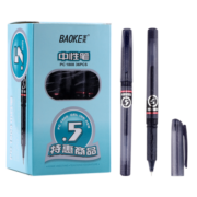 宝克（BAOKE）PC1808 中性笔全针管0.5mm 学生水笔文具用品办公签字笔 黑色 36支/盒