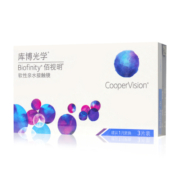 【自营】库博光学佰视明硅水凝胶月抛盒3片装隐形近视眼镜旗舰店