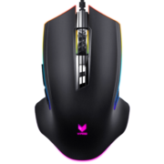 雷柏（Rapoo） V20PRO 鼠标 有线鼠标 游戏鼠标 RGB鼠标 电竞鼠标 吃鸡鼠标 鼠标宏定义 黑色 8000DPI