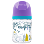 贝亲（Pigeon）自然实感第3代 玻璃彩绘奶瓶 160ml-九色鹿AA208 S号 1个月以上