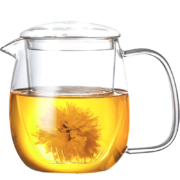 水之銘（SHUI ZHI MING） 耐热高硼硅 壶嘴玻璃杯 3件套 500mL（杯身+杯盖+内胆）
