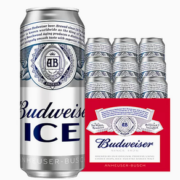 88VIP！Budweiser 百威 啤酒冰啤 500ml*9