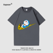 AAPEZER联名叮当系列2023夏季新款卡通纯棉短袖情侣T恤潮牌