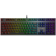 雷柏（Rapoo） V700RGB合金版 机械键盘 有线键盘 游戏键盘 108键RGB背光键盘 可编程键盘 吃鸡键盘 黑轴
