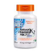 Doctor’s Best  多特倍斯 天然维生素K2素食硬胶囊45mcg*60粒  美国进口