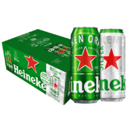 京东百亿补贴：喜力（Heineken）啤酒500ml*21听（经典18听+星银3听）