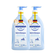 哈罗闪（sanosan）婴儿儿童洗发沐浴露二合一套装1000ml 0-3岁新生儿用品温和不刺激