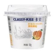 CLASSY.KISS 卡士 黄桃果粒鲜酪乳 100g*6杯 低温酸奶风味发酵乳