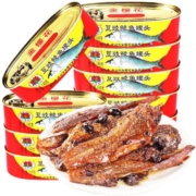 豆豉鲮鱼10罐装金钱花五香鱼罐头开罐即食豆豉鱼下饭食品新鲜148g