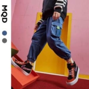 MQD 马骑顿 男童韩版工装牛仔长裤