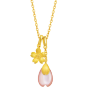 周生生 黄金吊坠足金吉祥樱花吊坠 女款 90321P