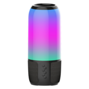 纽曼BT53蓝牙音箱户外家用音响带七彩灯闪光3d环绕重低音炮大音量迷你小型无线便携式电脑手机音响 黑色