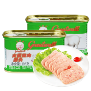 长城牌 午餐肉 小白猪火腿猪肉罐头 198g*2罐 套装*5件