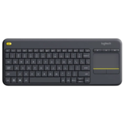 罗技（Logitech） K400Plus 安卓智能电视键盘 电脑笔记本智能触摸面板无线触控键盘 黑色