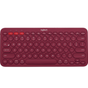 罗技（Logitech） K380多设备蓝牙键盘 安卓手机无线键盘 多彩平板电脑蓝牙无线键盘 K380办公蓝牙键盘 红色