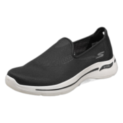 Skechers斯凯奇透气男鞋 简约网面软底一脚套通勤健步鞋894025 BKW黑色/白色 41