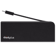 PLUS会员：thinkplus Type-C扩展坞 四合一 0.105m 黑色