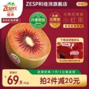 Zespri 佳沛 宝石红™奇异果（81g-105g）7-8粒  *2件（赠手工折扇+化妆镜）