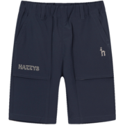 哈吉斯（HAZZYS）童装男童短裤夏季新品中大童宽松简约速干五分裤 船坞蓝 105cm