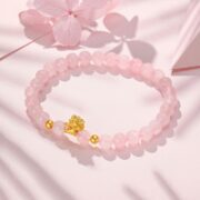 潮宏基 趣玩系列 独角兽黄金粉水晶手链 SCG36500009