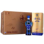洋河 蓝色经典 海之蓝 浓香型白酒 52度 375ml*6瓶 整箱装 口感绵柔