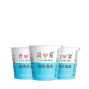 简爱 酸奶 滑滑原味 生牛乳发酵100g*18杯