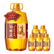 胡姬花古法小榨花生油4.79L组合 大桶装一级压榨食用油 厨房炒菜植物油 4L+158mL*5