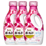 宝洁（P&G）洗衣液日本进口Bold柔顺留香儿童清洁护色家庭装百花香850g*3瓶