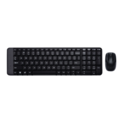 罗技（Logitech） MK220 键鼠套装 家用商务办公无线鼠标无线键盘套装 无线2.4G接收器 黑色