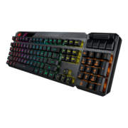 ROG  龙骑士2 PBT版 红轴机械键盘 游戏键盘 有线无线双模键盘 可分离式 TKL87键盘 104键 RGB背光 RX光轴