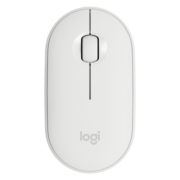罗技（Logitech） Pebble 鹅卵石轻薄鼠标 无线蓝牙鼠标静音 时尚对称便携鼠标 少女馆 米白色
