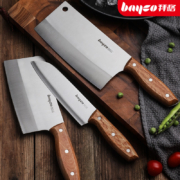 京喜特价APP:拜格   不锈钢木柄家用菜刀/斩骨/厨房料理刀 3件套