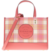 蔻驰（COACH）【官方直供】女士中号托特包单肩手提包织物配皮C8201IMTVT
