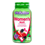 【24年1月】vitafusion美国进口女性定制成人复合维生素叶酸补锌片b12元气营养软糖150粒