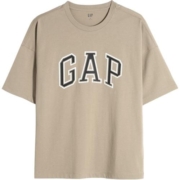 Gap男女装廓形落肩T恤LOGO字母纯棉短袖688537夏季情侣美式复古潮