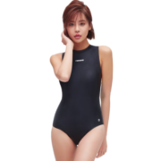TOSWIM拓胜泳衣女 连体保守游泳衣 遮肚显瘦专业运动温泉泳衣 经典高领L