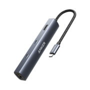 Anker 安克Type-C扩展坞 通用苹果MacBook华为 HDMI 4K投屏10Gb传输 迷你 6合1便携型扩展坞 深空灰