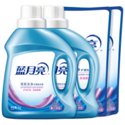 蓝月亮深层洁净洗衣液:1kg瓶*2+1kg补充装*2 薰衣草香 强效去污 易漂洗