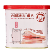 小猪呵呵 火腿猪肉罐头午餐肉340g  即食速食早餐涮火锅户外猪肉≥90%家庭应急储备