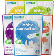 宝贝顾问（BABY   CONSULTANT）米饼韩国进口宝宝零食 儿童磨牙米饼 5袋组合装非油炸物理膨化 原味+紫薯+菠菜+南瓜+苹果