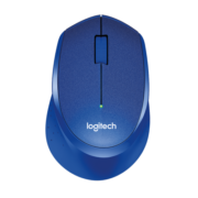 罗技（Logitech）M330 静音鼠标 无线鼠标 办公鼠标 右手鼠标 蓝色 带无线2.4G接收器