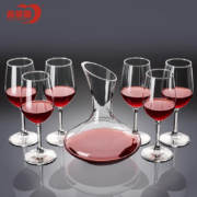 plus会员：青苹果 水晶玻璃杯萄酒杯7件套 红酒杯*6 醒酒器*1 EJ5736Q7/L7